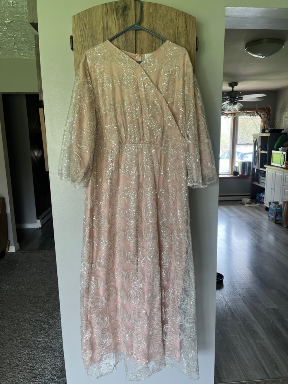 Dainty Jewells Blush Pink Sequin Dress | 2XL